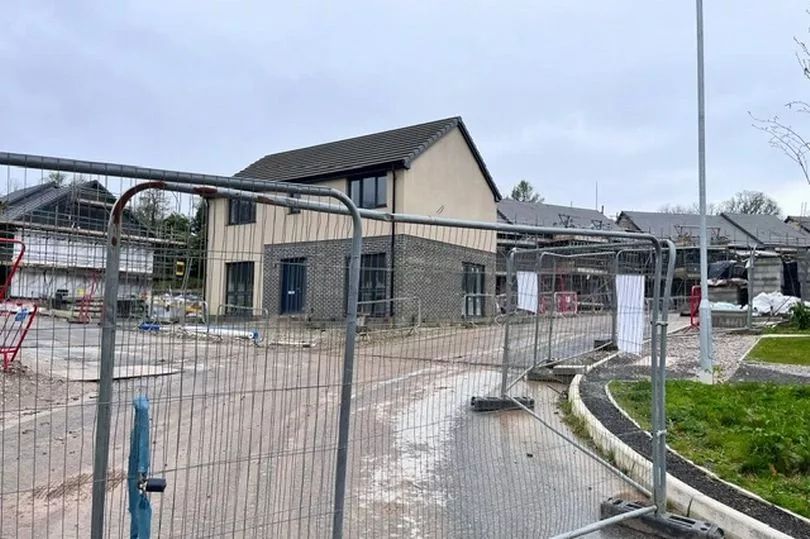 The unfinished Silver Hill development at Tamerton Foliot