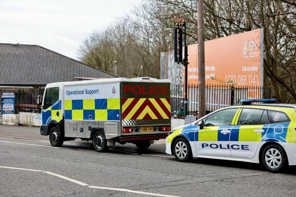 Police cordons are still in place in the Kersal Wetlands