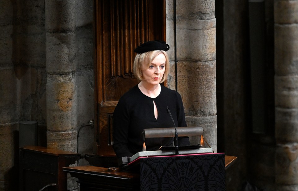 Prime Minister Liz Truss spoke during the Queen’s State Funeral