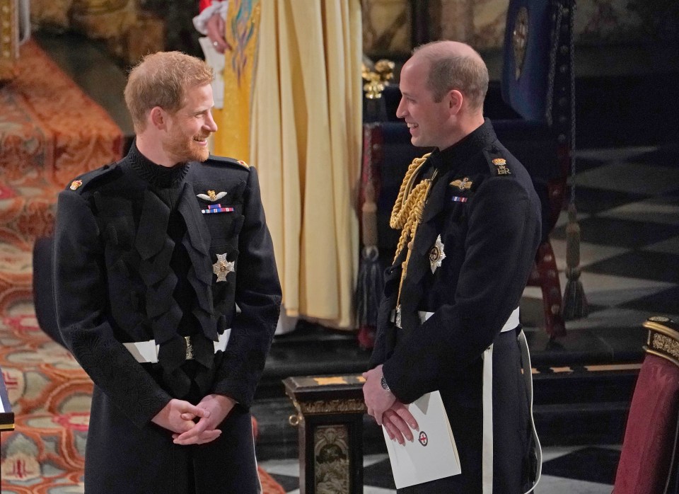 Prince Harry with his best man Prince William at his wedding