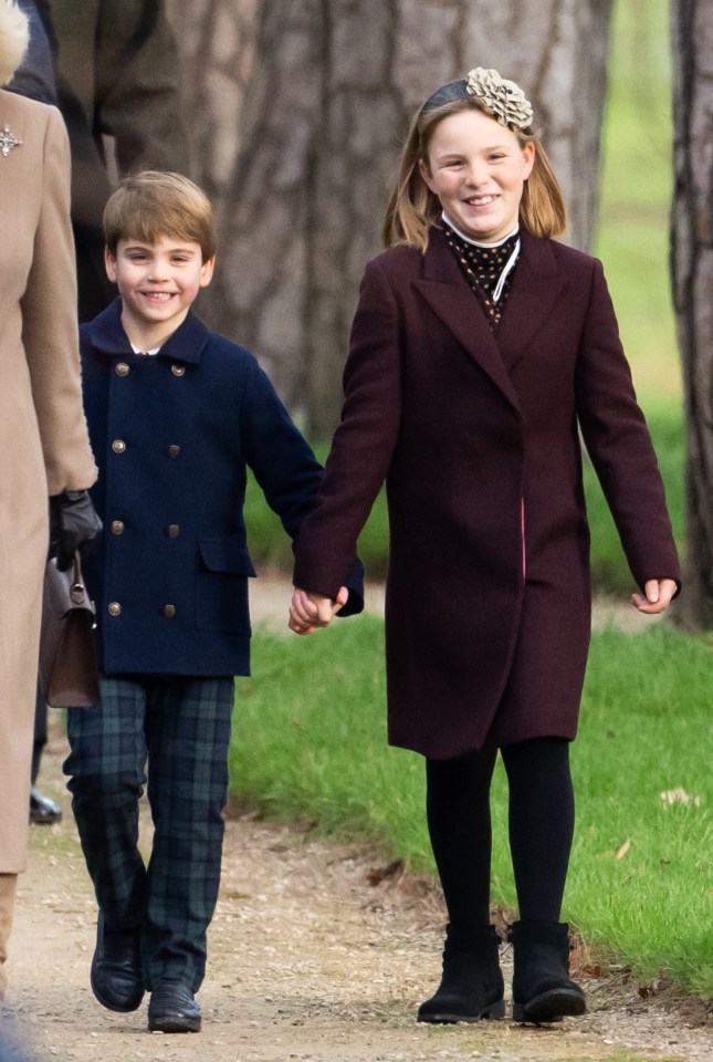 We saw Prince Louis clutching Mia Tindall's hand at Christmas