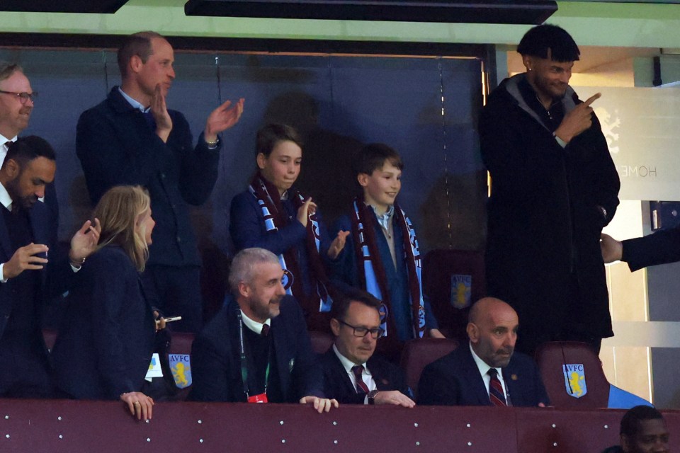 Prince George was joined by Ralph Tollemache as he watched Aston Villa with Prince William in April