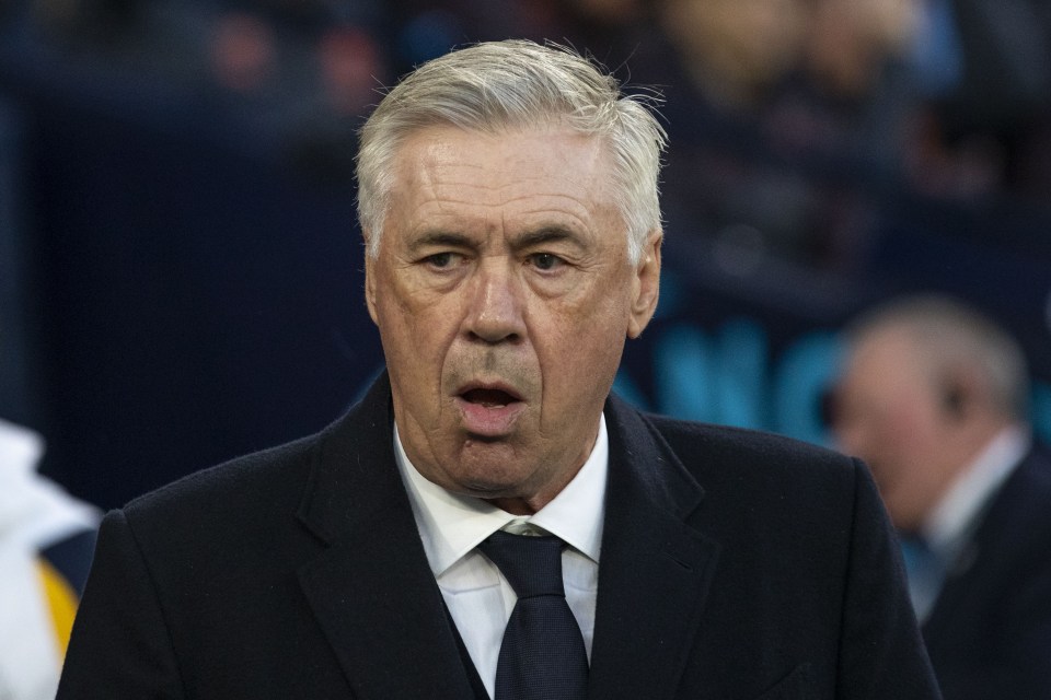 The midfielder caught his boss Carlo Ancelotti yawning before the game