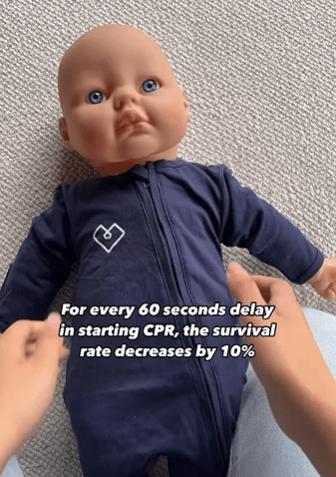 Any delay in starting CPR could lessen your tot's chances of survival