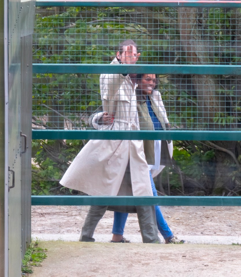 The couple walked around Port Lympne Zoo with Alison "beaming"