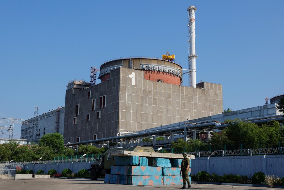 The Russian-occupied Zaporizhzhia nuclear power station in south-eastern Ukraine