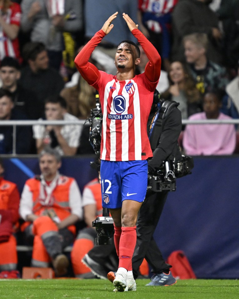 Samuel Lino relished doubling Atletico's lead