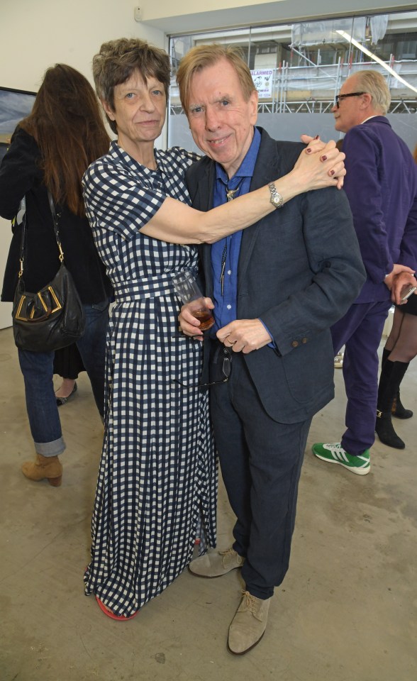 Timothy and his wife attend a private view of Timothy Spall’s first major solo exhibition “Out Of The Storm” at the Pontone Gallery