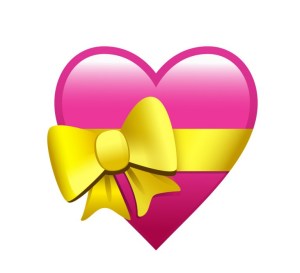  The bow heart can represent a gift