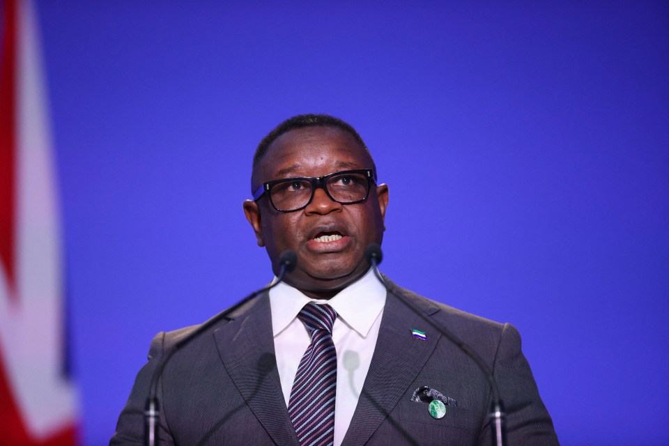 Sierra Leone’s President Julius Maada Bio (pictured in 2021) has declared a national emergency during a nationwide broadcast