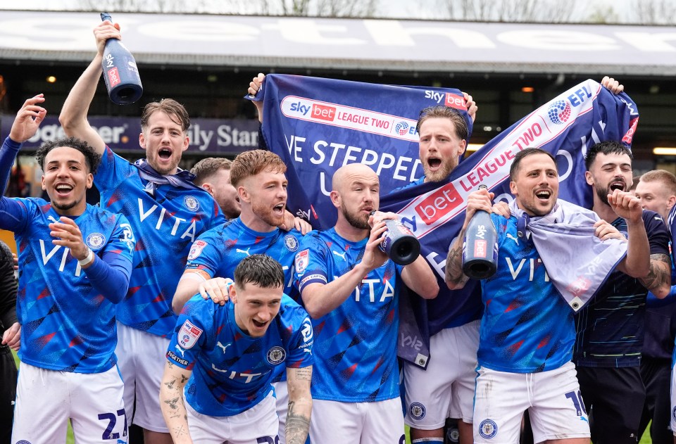 Stockport also won promotion before wrapping up the title on Tuesday