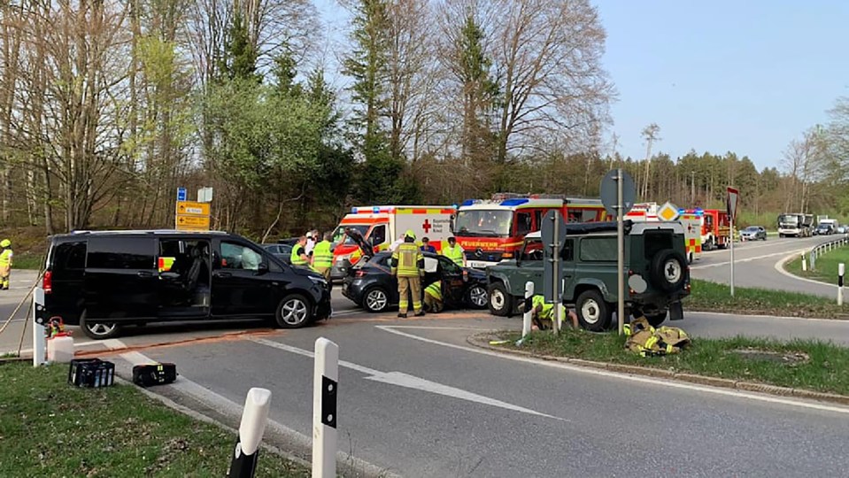 A Renault driver, 20, smashed into a black Mercedes Vito while trying to turn onto a motorway slip road