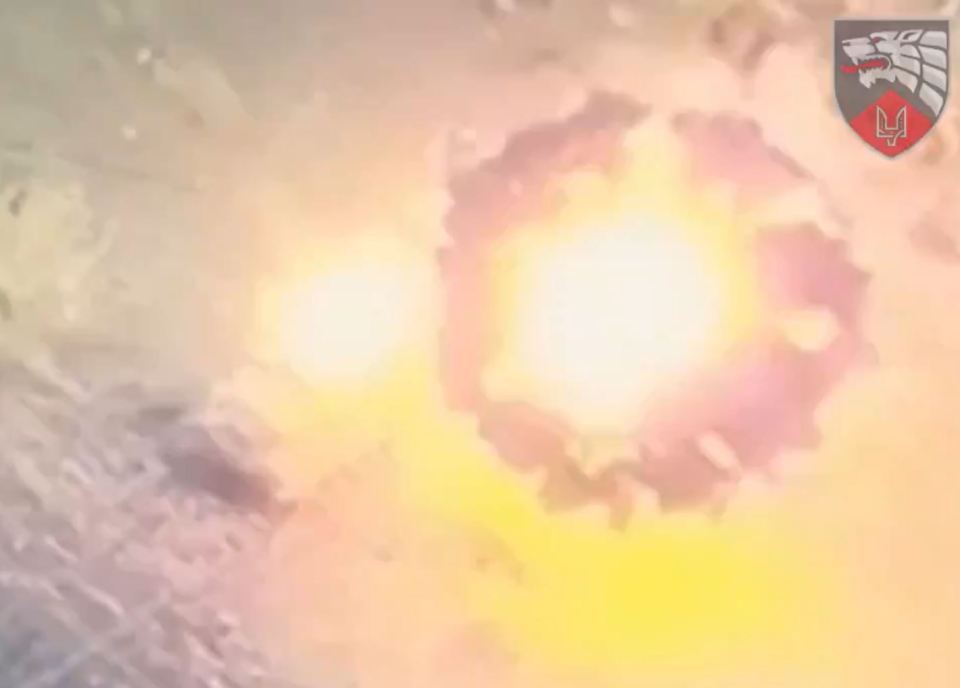 A Ukrainian HIMARS then sparked a huge fireball following the attack