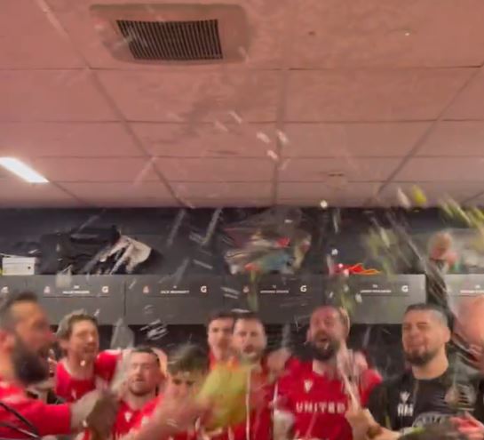 More beer was sprayed by the players in the changing room