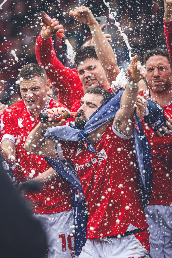 Wrexham stars were guzzling beer after gaining promotion