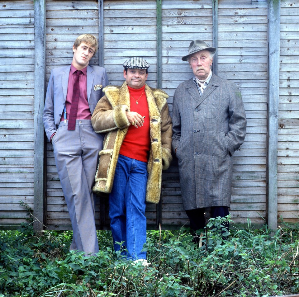 David Jason, centre, as Del Boy in classic comedy Only Fools and Horses