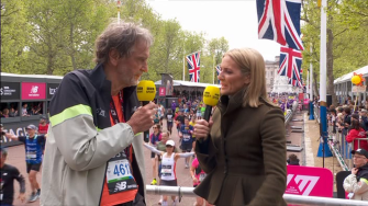 The Utd chief told BBC he was in a 'rush' to get to Wembley as they interviewed him afterwards