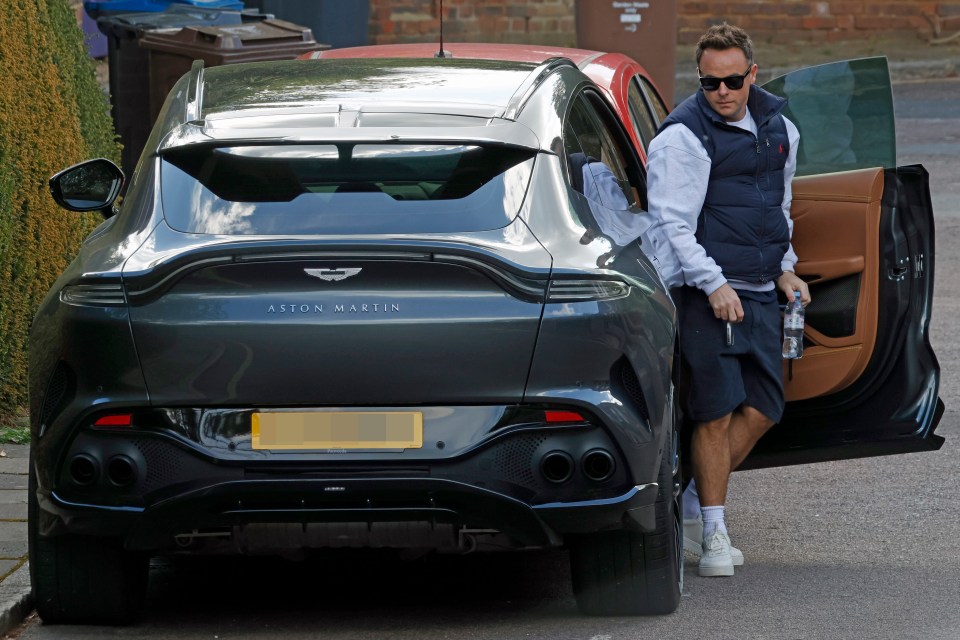 He was spotted stepping out of an Aston Martin near his London home