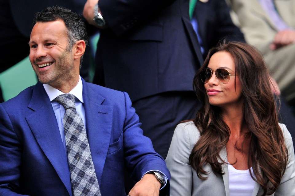 Giggs and his ex-wife Stacey Cooke in the Royal Box of Wimbledon in 2012