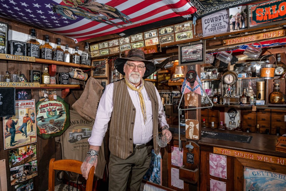 Stephen Smart has spent the past 25 years transforming his front and back gardens into a Wild West town