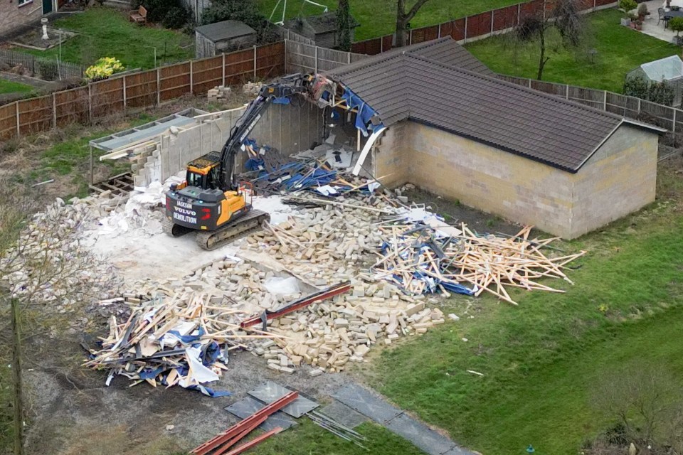 Demolition work on Hannah’s illegal spa