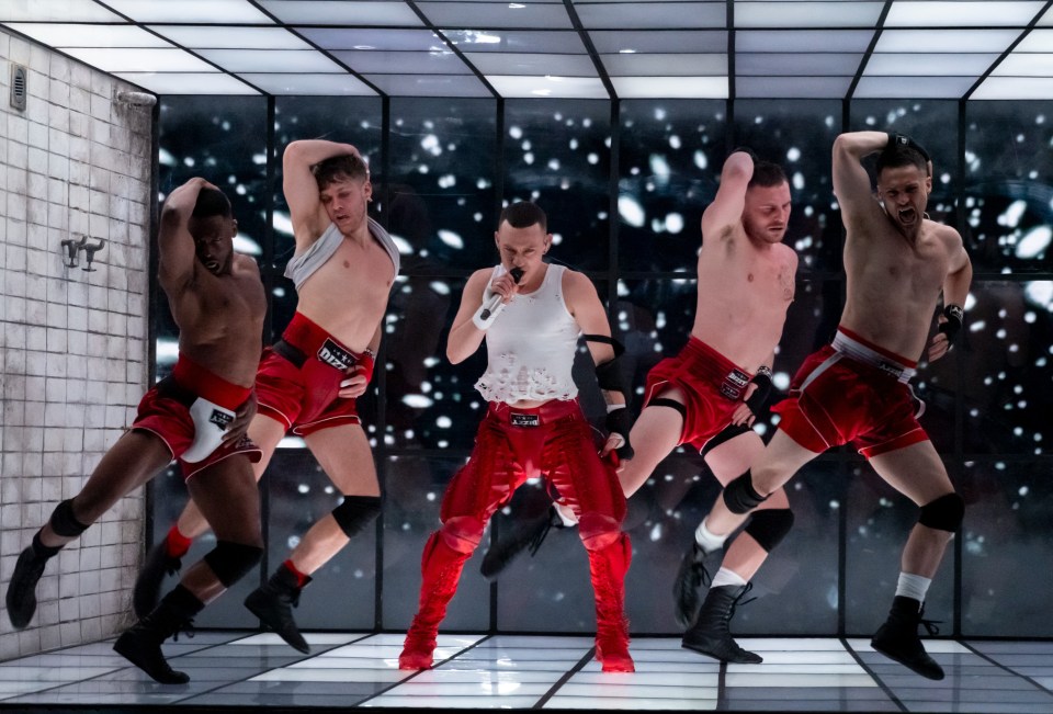 The UK’s Eurovision entry Olly Alexander suffered a ‘slight wardrobe malfunction’ this week