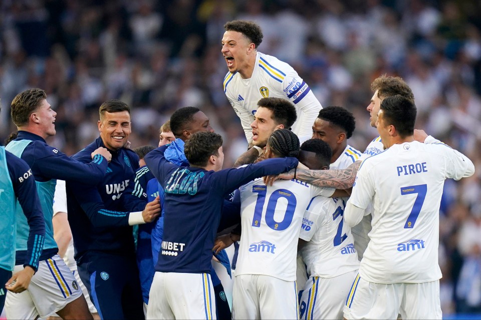 Ethan Ampadu tops celebrations as Leeds reached the play-off final