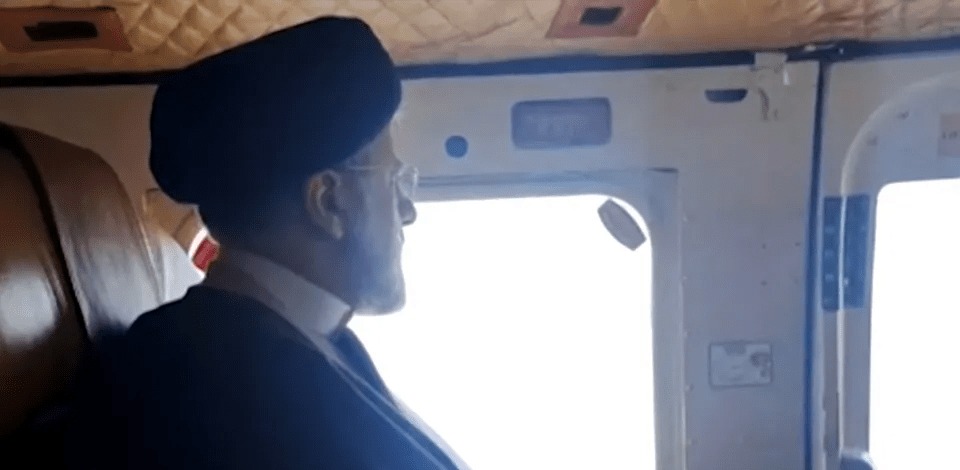 President Raisi pictured on board the helicopter before his death