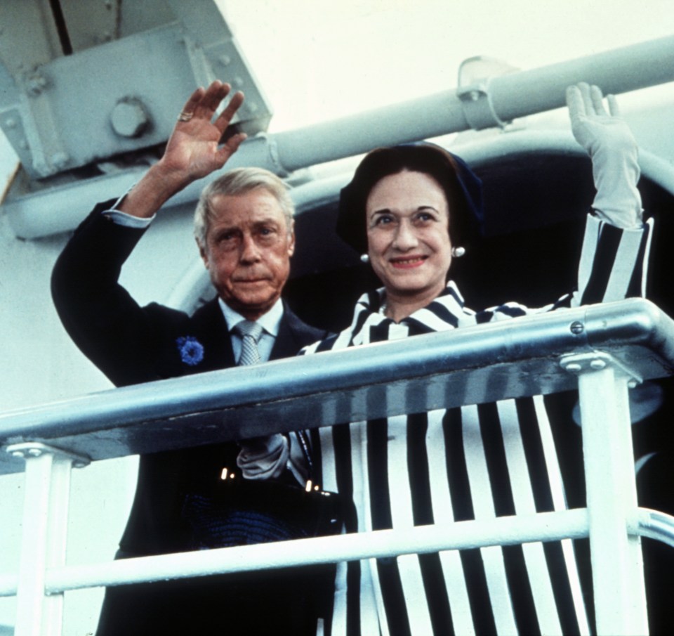 The Duke and Duchess of Windsor arriving in Britain as guests of the Queen for the first time after his abdication