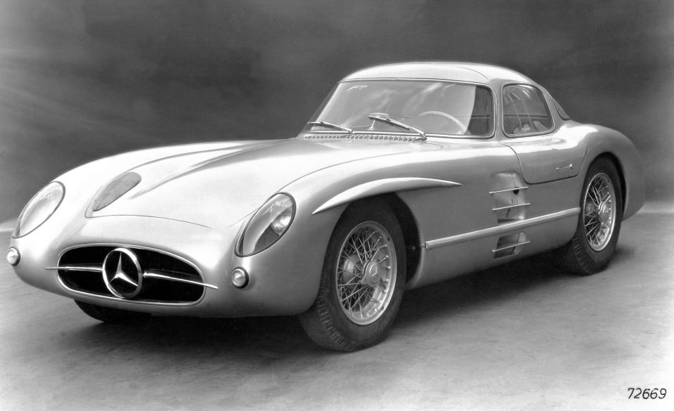 A 1955 Mercedes Benz 300 SLR Uhlenhaut Coupé was sold at auction for £114.4 million in 2022