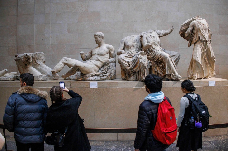 The Parthenon Marbles are among the artefacts in the area being developed