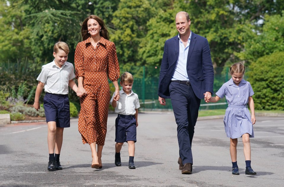 Kate and William often hold hands with their kids in public for reassurance