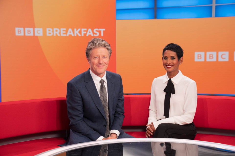 Naga Munchetty usually presents Thursday’s edition of BBC Breakfast alongside Charlie Stayt