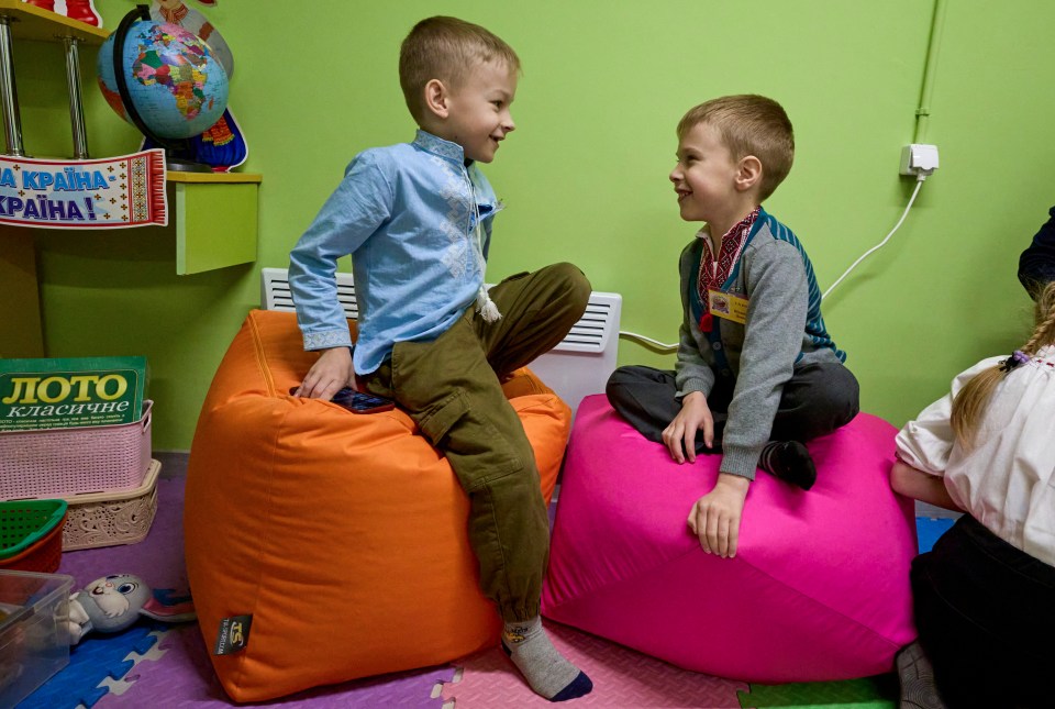 Kids have been seen smiling and laughing as they socialise and develop normally