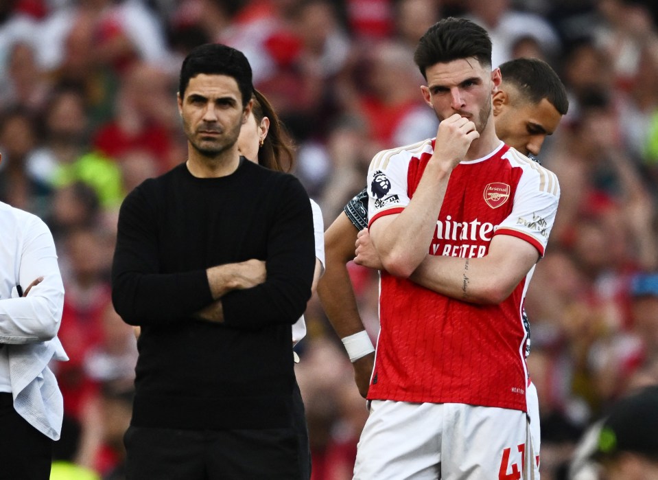 Arteta and Rice reflected on the disappointment after full-time