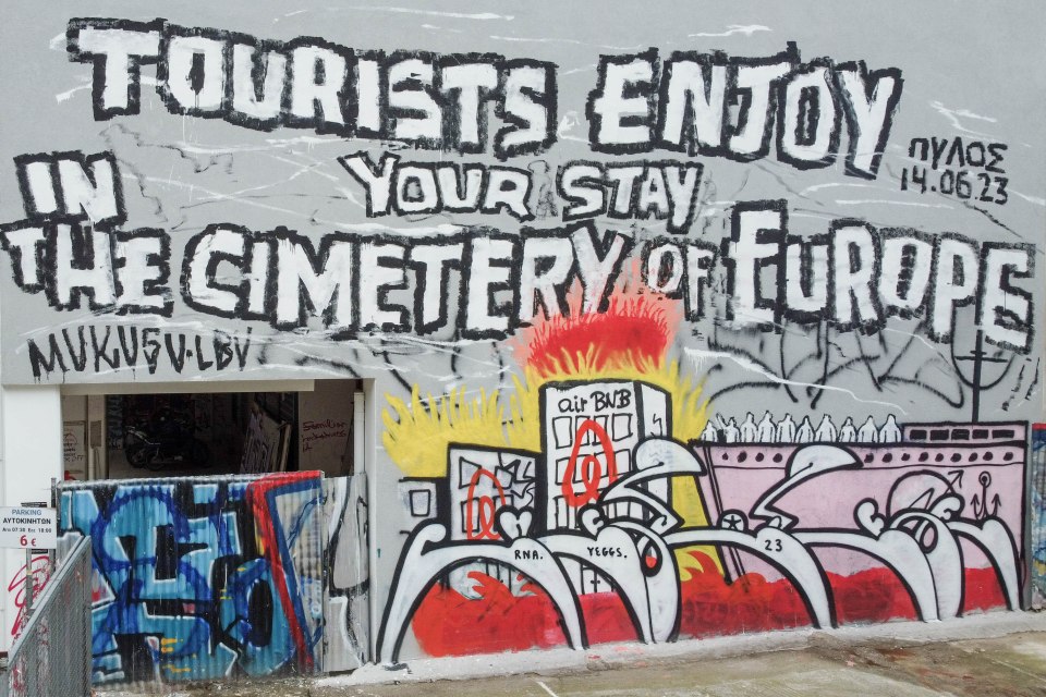 Harsh anti-tourist graffiti appeared in Athens