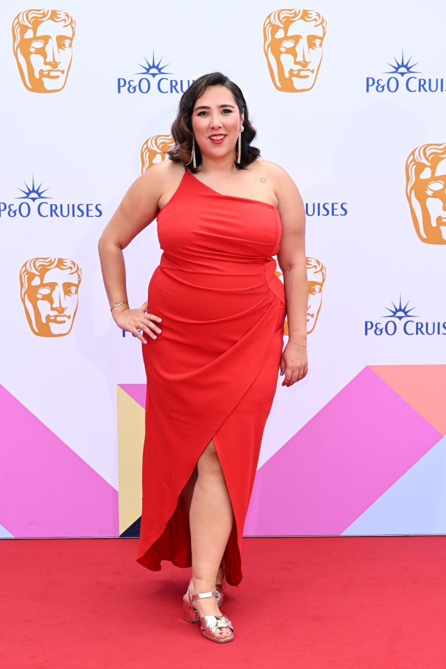 Michelle Elman looked amazing on the Bafta red carpet at the The Royal Festival Hall