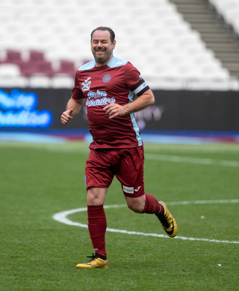 Danny Dyer put on his boots for a charity football game at London Stadium