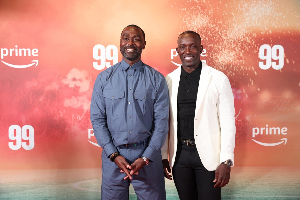 Iconic strike partnership Andy Cole and Dwight Yorke reunite on the red carpet