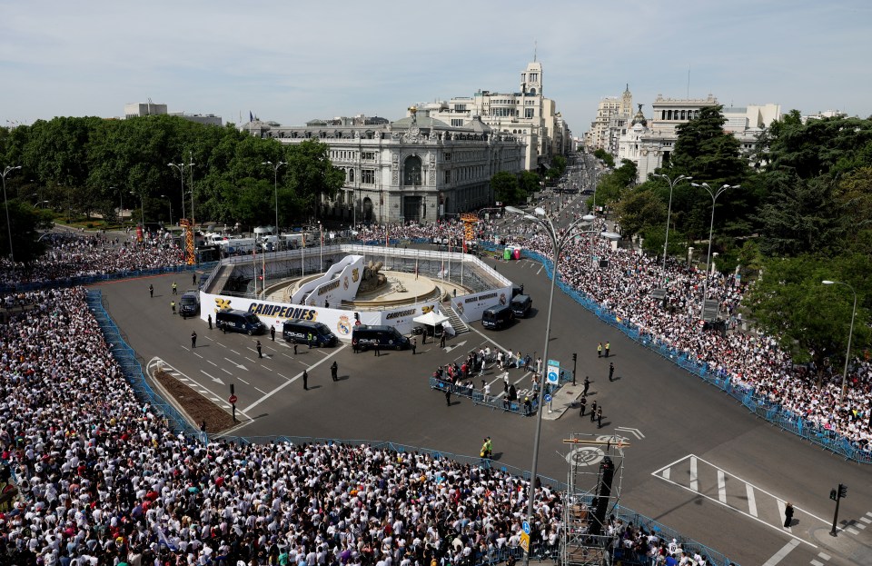 Fans came out in their thousands to see the LaLiga champions parade around Madrid