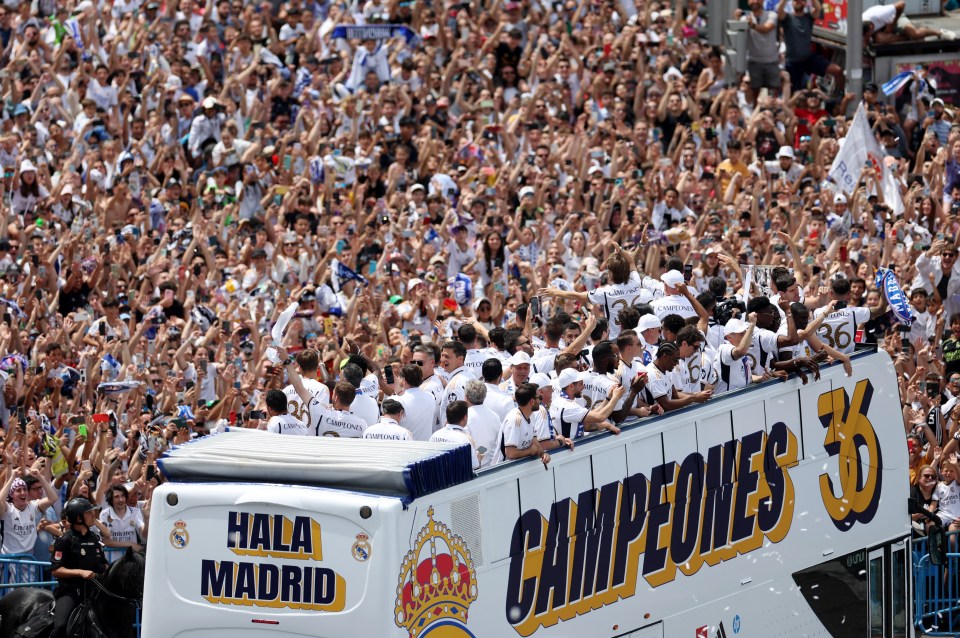 The incredible scenes come as they prepare to go for a sixth Champions League in 10 years