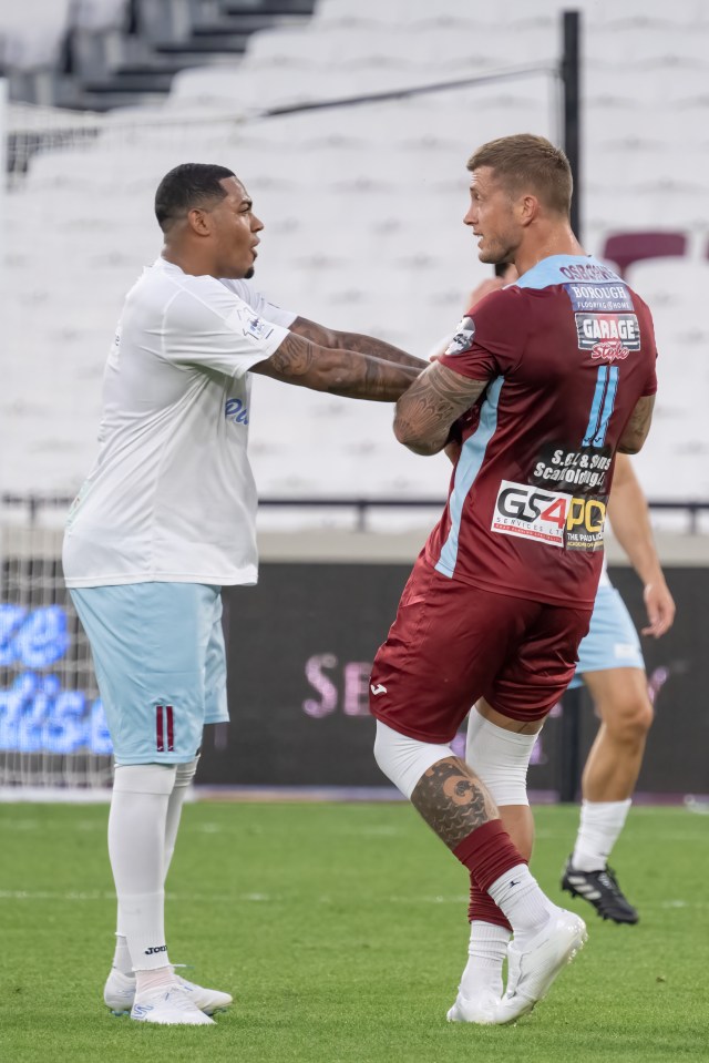 Dan Osborne and former Love Island contestant Tyrique Hyde locked horns in a fiery spat during a celeb football match