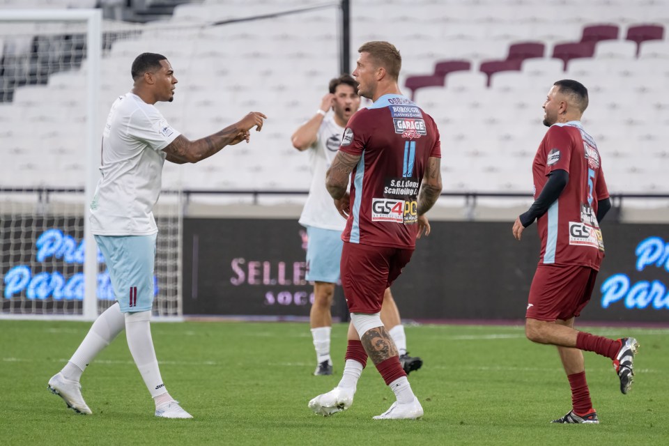 There were raising cash for charity during the latest Sellebrity football match at West Ham's home ground