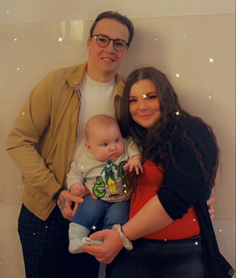 Daniella with her partner Reggie and their son Ronnie, who is now nine months old