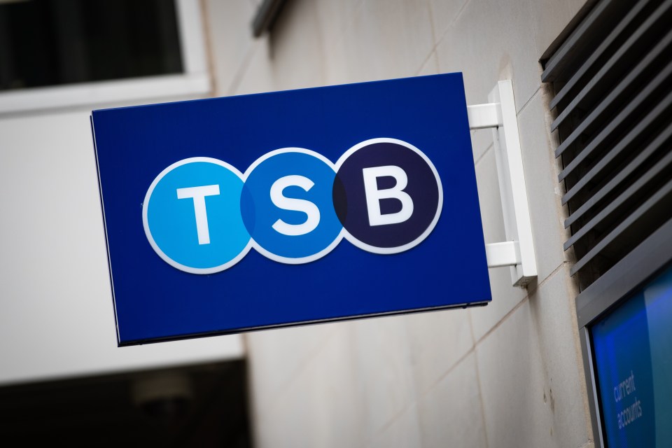 a blue sign that says tsb on it