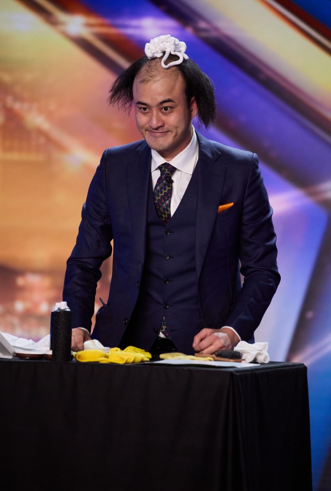 Japanese artist Nabe, who uses his hair to create characters, had received Amanda’s golden buzzer and was in last night’s semi