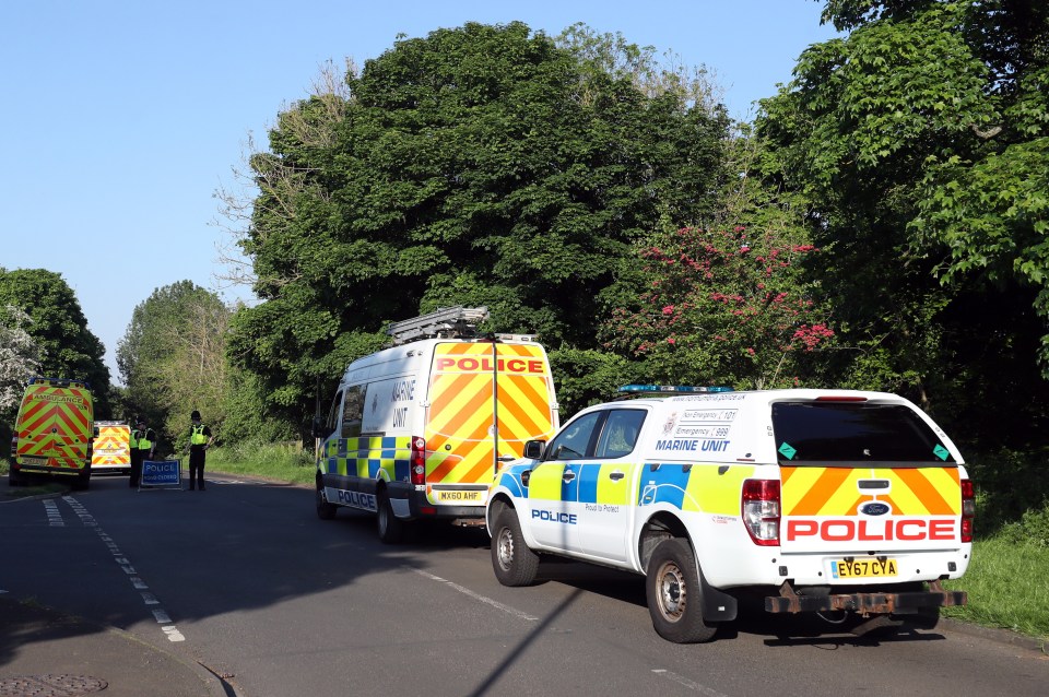 Emergency services, including a Marine Unit, were pictured at the scene on Saturday