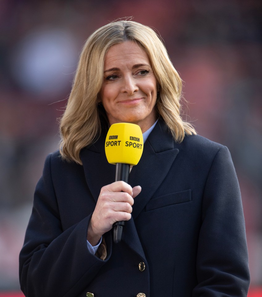 Gabby Logan wrote a kind message on Woods' Instagram post