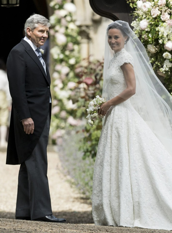 Pippa and dad Michael Middleton, on her wedding day