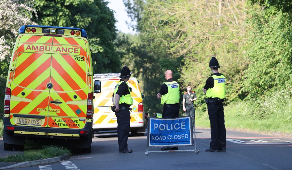 A huge emergency operation was launched in Ovingham, Northumberland, yesterday